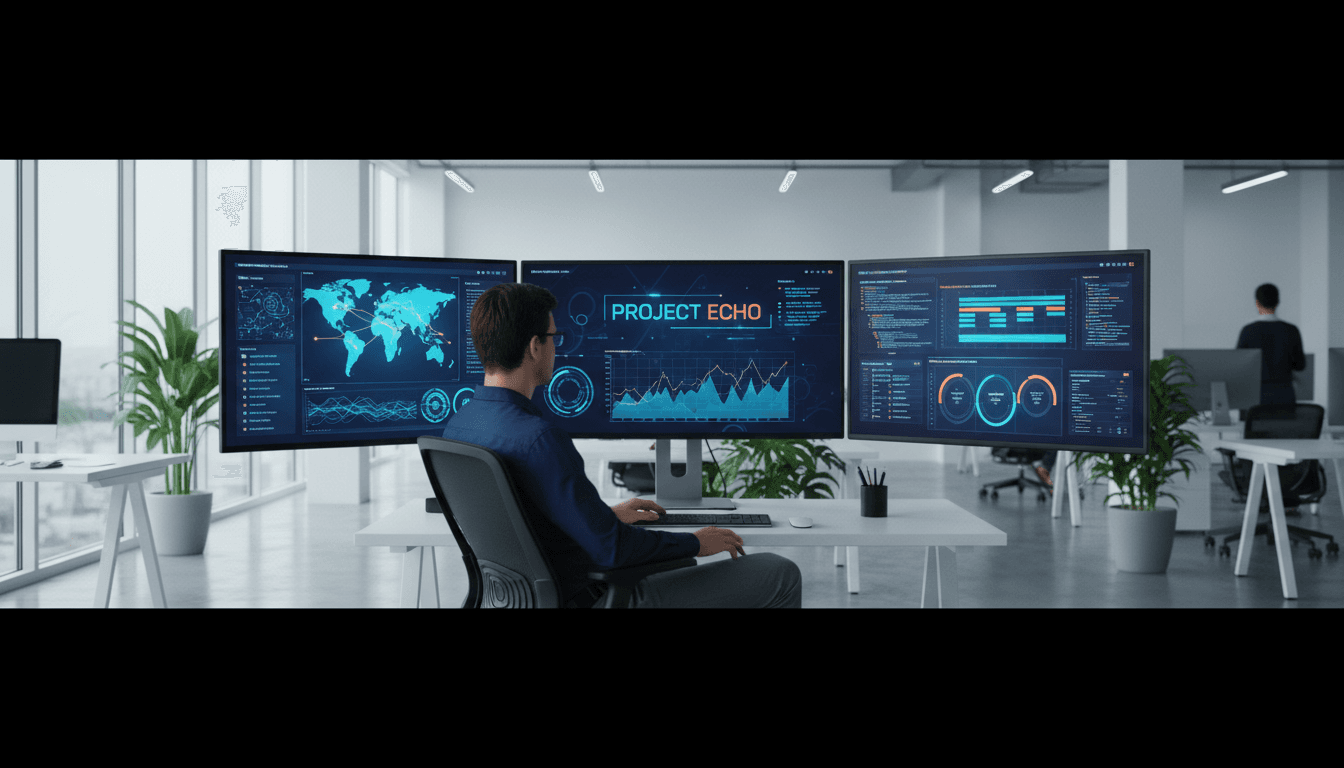 person viewing multiple smartphone and desktop application screens